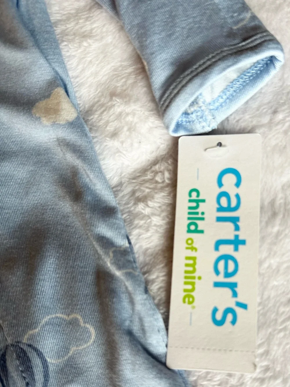 Carter's Light Blue Hot Air Balloon Footed One-Piece